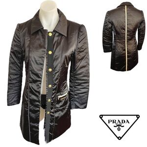 Prada Trench Rain Coat Sz 38